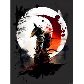 مجموعات الطلاء الماس Eatukyic للبالغين ، Samurai 5D DIY مجموعات فن الماس الكامل الماس الحفر للهدية جدار ديكور الجيش الجيري جيش 12x16inch
