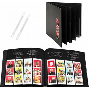 Photo Booth Frames - White Cover Photo Booth Album for Wedding Guest Book Memory DIY Scrapbook with 2x6 Inch Photo Strip Inserts - 40 Pages in Kuwait