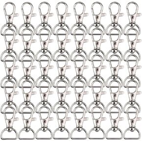 Metal Swivel Clasps Lanyard Snap Hook Lobster Claw Clasp Jewelry Findings Swivel Trigger Snap Hooks (Webbing size:1/2" (13.2 mm)) 40 pack