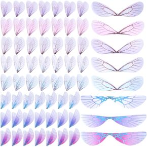Joez Wonderful 160pcs Dragonfly Wings Charms for Jewelry Making Crafts, Earring Charms Artificial Butterfly Wings Pendant Fabric Wings for Women DIY Art Home Decor