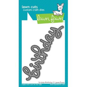 Lawn Fawn LF2354 Scripty عيد ميلاد يموت مخصص الحرف