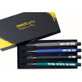 هدايا innobeta pap ، مجموعة قلم نقاط من 4 ، أفكار هدايا للجد من الأحفاد في عيد الميلاد ، عيد الميلاد ، عيد الأب ، التقاعد