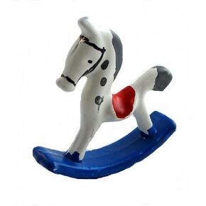 Melody Jane Dolls House House Miniature Starery Toy Shop Excessory 1:12 Small Metal Rocking Horse