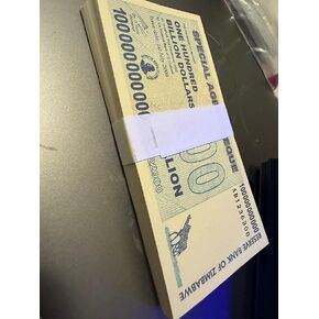 Generic Zim Agro Cheque 10 x100 Billion New Uncirculated, U/V Security Features, Blue