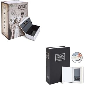 Book Combination Combination Box: Ohuhu Extra Diversion Secret Secret Hide Money+Book Book Safe with Pages Real ، Ohuhu Combination Book Book Box Safe for Cash