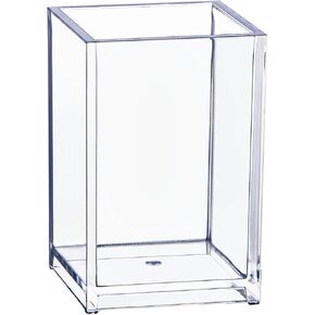 Acrylic Drawer Organizer, Dedoot Clear 2 Compartment 2 Section Makeup Organizer Transparent Plastic Makeup Brush Holder Durable Makeup Jewelry Accessories Storage Organizer, Clear Acrylic Plastic