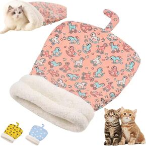 حقيبة نوم Aimery Cat للقطط الداخلية ، 360 ° Wrap Wrap Win Winter Cat Bag ، 17.7 * 21.7 بوصة ، مناسبة للقطط أقل