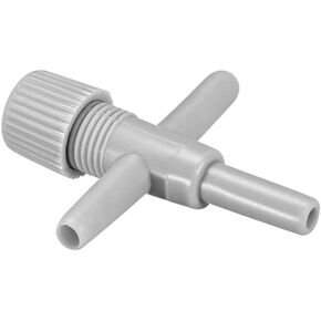 uxcell Aquarium Air Valve Cross Shaped 3 Way Air Pump Control Valves for Fish Tank Plastic Gray 20Pcs