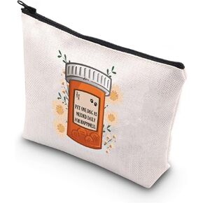 TSOTMO Veterinary Medicine Gift Pet One Dog As Needed Daily For Happiness Zipper Pouch Makeup Bag (PET ONE DOG)