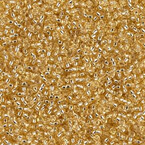 حبات بذرة Miyuki Round Size 15/0 8.2g Silverlined Gold