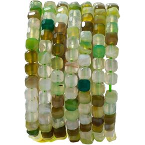 Natural Faceted Tourmaline Cube Stone Beads 5-5.5mm 60pcs/str Loose Square Semi Gemstone Stone Beads for Making Bracelets Necklace Earrings