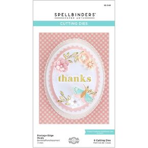 Spellbinders Postage Edge Ovals by Becca Feeken المحفور المحفور ، واحد