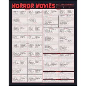 Pop Chart | The Fill-In Filmography Poster | 36" x 24" Large Art Print | Gigantic Bucket List of 1500 Must-See Movies To Watch and Rate | 100% Made in the USA