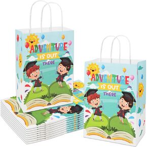 Bolsome 24 Pack Kindergarten Graduation Gift Bags for kids, Preschool Graduation Gift Bags with Handle, Congratulations You Did It Gift Paper Bags for Kindergarten Preschool Graduation Supplies(A)