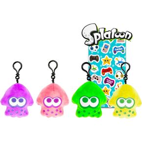 Nintendo Splatoon Party Favors Clips Clips for Kids - 4 Pack inkling Splatoon Plush Chiefs Plus Bonus Decal | حزمة لوازم الحفلات Splatoon للأولاد والبنات