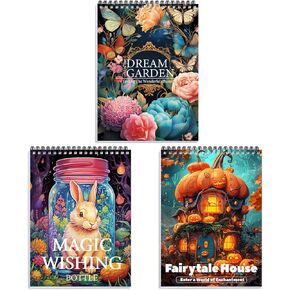 3Pcs ADEVIAN Coloring Books for Adult Coloring Book for Women Spiral Bound Page One Sided Design Gifts Arts and Crafts for Women to Relax, Mindfulness Coloring Book
