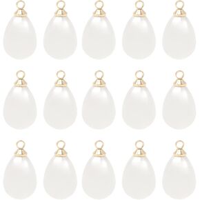 HONBAY 60PCS Fashion Pearl Charms قلادة Waterdrop على شكل فو ، معلقات لؤلؤة لؤلؤة شنق