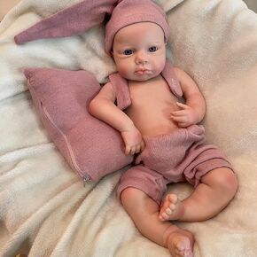 OtardDolls 18 Inch Reborn Baby Doll Lifelike Reborn Baby Dolls Full Silicone Dolls Full Body Realistic Newborn Baby Dolls with Accessories