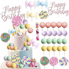 Candyland Cupcake Toppers Toppers Lollipop Cake Decoration Candy Cake Decoration Clotful Candy Cake Toppers