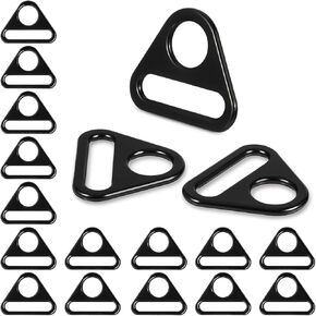 15pcs 1.2 بوصة د ، حلقات دبوسات معدنية أسود لمقطع علامة الكلب ، حزام محفظة ضابط ، حلقة مفتاح مفاتيح باراكورد لإكسسوارات حزام الكاميرا الحقيقية