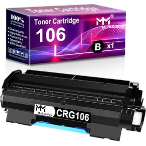 MM الكثير والمزيد من خراطيش الحبر متوافقة مع Canon 106 0264B001AA لاستخدامها في MF6530 MF6540 MF6550 MF6560 MF6580PL PRINTERS (1 حزمة ، أسود))
