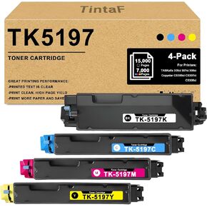 متوافق مع TK-5197 TK5197 استبدال خرطوشة الحبر ل Kyocera TK-5197K TK-5197C TK-5197M TK-5197Y TONER TONER 4-PACKIN