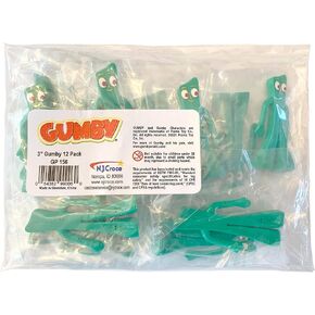 شخصيات Gumby & Pokey Mini 3 -بوصة قابلة للانحناء - حزمة 12