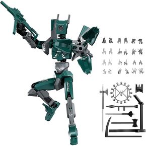 Sentinel 13 Action Figure Generation Sixth Generation 13 Magnetic T13 magnical multived multiped Robot PVC Model مع ملصقات DIY متعددة الأسلحة ذات الأسلحة الدوارة (RED)