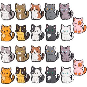 Framendino ، 22 Pack Funny Cats Cats Silicone Bead Beads for beadsable dey diy netcleace swelet jewelry المجوهرات