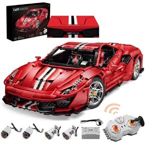 Master C61042W Super Car Building Kit, MOC Remote Control Car, 1:8 RC Collectible Scale Model Technique Car Blocks Set for Adults (3187 PCS)