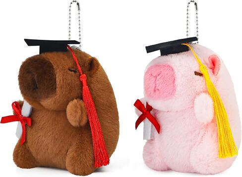 TXDRA 2025 التخرج Capybara Plush Keychain - سلسلة مفاتيح أفخم ناع in Kuwait