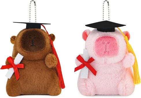TXDRA 2025 التخرج Capybara Plush Keychain - سلسلة مفاتيح أفخم ناع in Kuwait