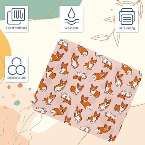 Funny Corgi Dog Mouse Pad with Non-Slip Rubber Base for Wireless Mouse, Computers, Laptop, Office in Saudi Arabia