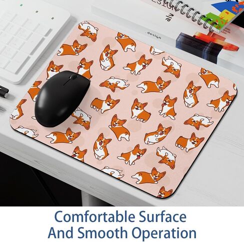 Funny Corgi Dog Mouse Pad with Non-Slip Rubber Base for Wireless Mouse, Computers, Laptop, Office in Saudi Arabia