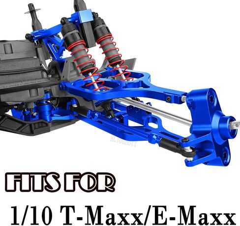 RC Alloy Suspension Arms&Steering Block Knuckle Arm&Shock Tower&Drive Shaft Axles&Push Rod Links&Steering Bellcranks Upgrades Part for 1/10 T-Maxx/E-Maxx,Driveshafts Hops Up,Navy Blue in Kuwait
