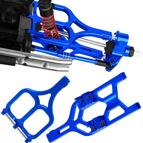 RC Alloy Suspension Arms&Steering Block Knuckle Arm&Shock Tower&Drive Shaft Axles&Push Rod Links&Steering Bellcranks Upgrades Part for 1/10 T-Maxx/E-Maxx,Driveshafts Hops Up,Navy Blue in Kuwait