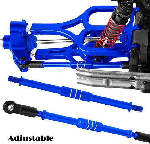 RC Alloy Suspension Arms&Steering Block Knuckle Arm&Shock Tower&Drive Shaft Axles&Push Rod Links&Steering Bellcranks Upgrades Part for 1/10 T-Maxx/E-Maxx,Driveshafts Hops Up,Navy Blue in Kuwait