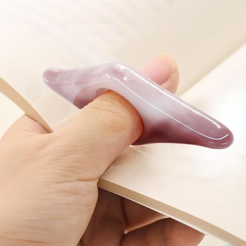 4 Pcs Thumb Book Page Holder, Thumb Book Holder Thumb Page Holder Book Holder for Reading(2 Purple, 2 Green) in Kuwait