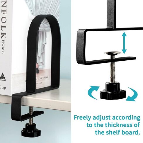 Ajart Book ينتهي للأرفف: Black Huchice Bookends - Metal Clamp Book Constration Holders (Matte Black) in Kuwait
