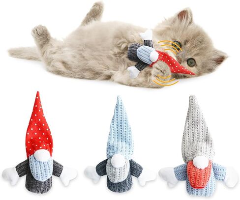 Cat Toys Saury Fish, 3 Pack Catnip Toys Bell Inside Soft and Durable, Interactive Cat Kicker Toys for Indoor Kitten Exercise 9.05 Inches for All Breeds in Kuwait
