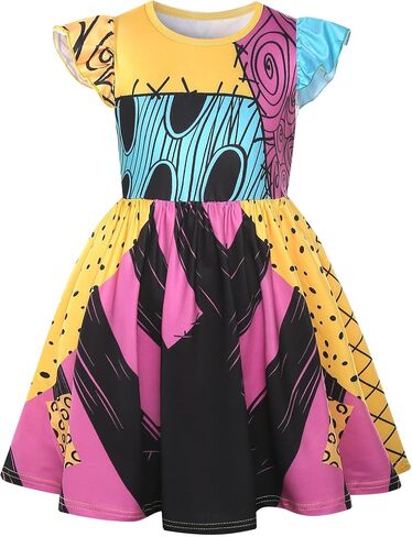 Girls Sally Princess Halloween Party Dres Nightmare Christmas Outfits in Saudi Arabia