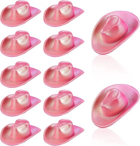 SOTIFF 12 PCS MINI COWBOY HAPS for Minists CUTE MINITARE WESTRESS WESTRY CAWBOIN HAT NEON PINK TINY DUNT THE in Saudi Arabia
