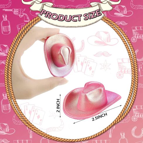 SOTIFF 12 PCS MINI COWBOY HAPS for Minists CUTE MINITARE WESTRESS WESTRY CAWBOIN HAT NEON PINK TINY DUNT THE in Saudi Arabia