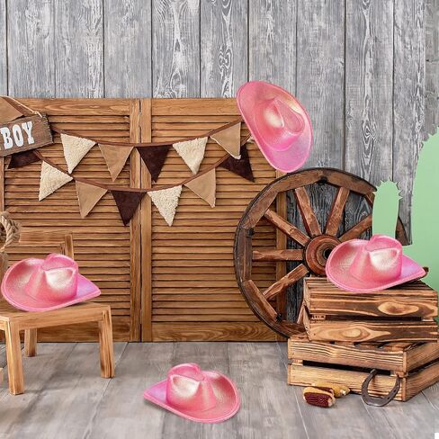 SOTIFF 12 PCS MINI COWBOY HAPS for Minists CUTE MINITARE WESTRESS WESTRY CAWBOIN HAT NEON PINK TINY DUNT THE in Saudi Arabia