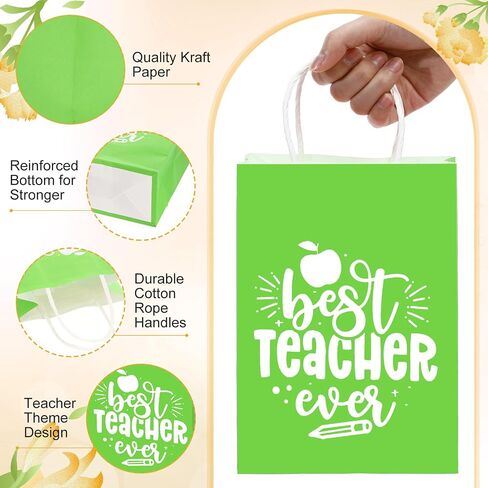 60 Pack Teacher Appreciation Gift Bags with Tissue Paper Thank You Teacher Gift Bags with Handle for End of Year Appreciation Day Retirement Graduation Party Favors(Multicolor) in Saudi Arabia