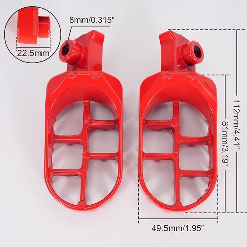WEIYINGSI أوتاد قدم الدراجة الترابية، دواسات أقدام الدراجات النارية لـ 50CC 70CC 90CC 110CC 125CC Taotao PW50 PW80 TW200 XR50R CRF50 CRF70 CRF80 CRF100F Dirt Pit Bike in Kuwait