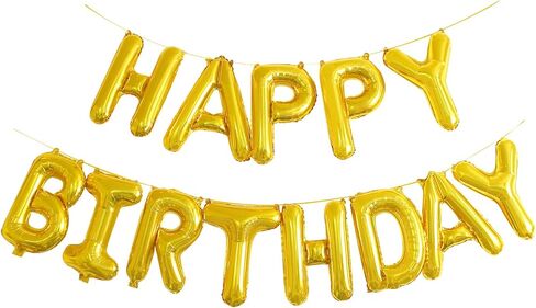 GOER Light Pink Happy Birthday Balloons,16 Inch Foil Letter Balloons Banner for Birthday Party Decorations in Kuwait