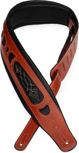 حزام جيتار من الجلد النباتي PM31-BLK من Levy's Leathers، أسود in Kuwait
