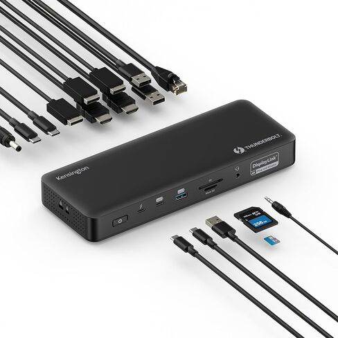 Kensington SD5900T Thunderbolt 4 Displaylink Quad 4K Docking Station for All MacBook M1/M2/M3/M4 and Windows (K35232NA) in Saudi Arabia