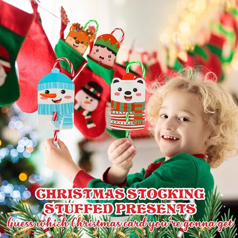 Zhanmai 144 Pcs Christmas Pens Set Include 72 Pcs Christmas Candy Cane Pen 72 Pcs Gift Cards Christmas Black Ballpoint Pens Bulk for Kids Christmas Party Favor Gift Supplies(Red and Green) in Saudi Arabia